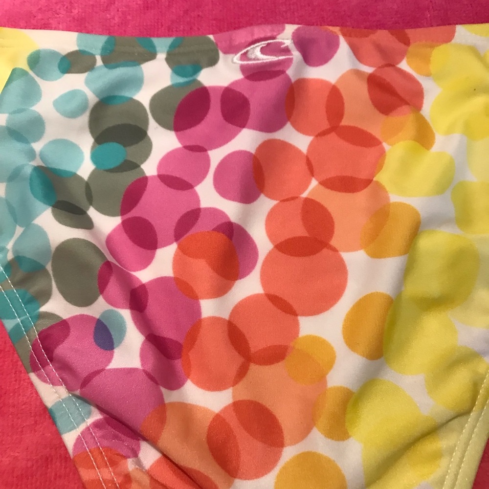 Rip Curl Bikini White With Multi Color Bubble Pri… - image 7